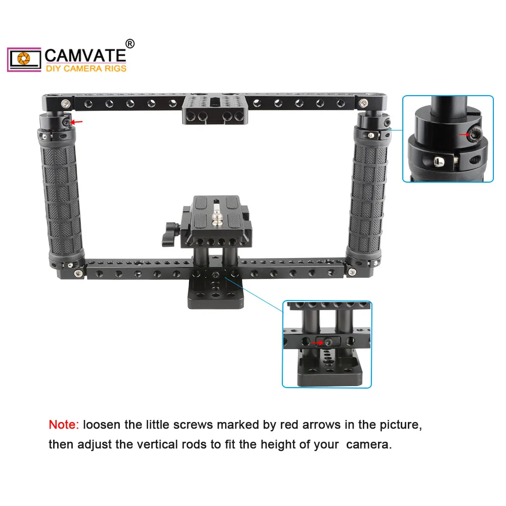 Камера CAMVATE Rig для Canon 5DS 5DSR 5D MarkII MarkIII Nikon D3200 D3300 D5200 DF D610 Sony a58 A99 a7 a7II GH5 GH4