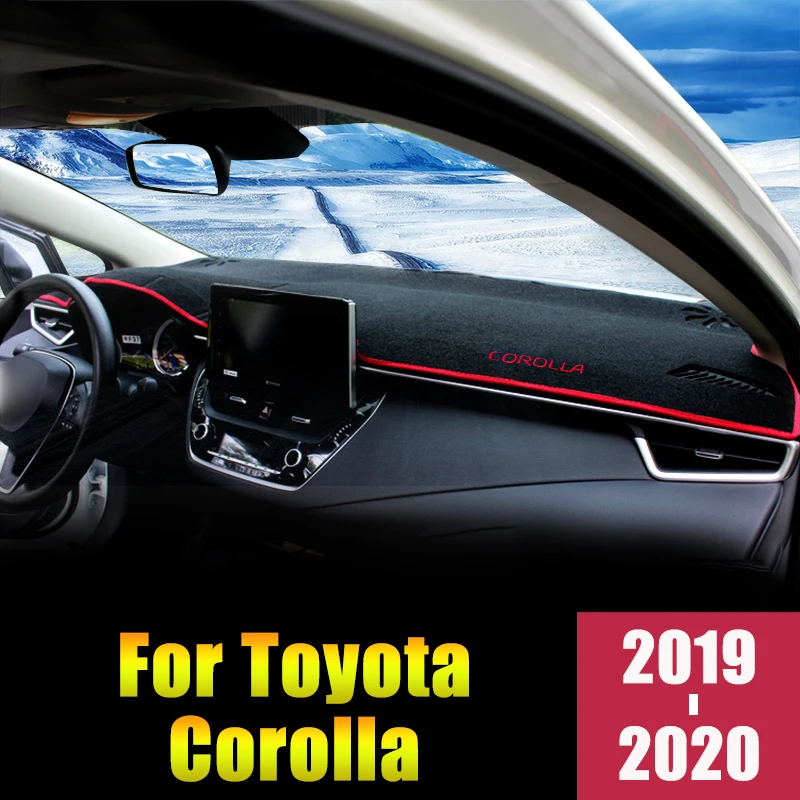 Для Toyota Corolla LHD/RHD чехол на приборную панель автомобиля коврик Избегайте подстилки под светильник солнцезащитный Ковер Анти-УФ чехол аксессуары для интерьера