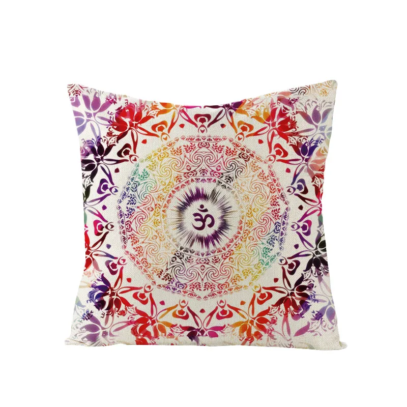 

Mandala Cotton Linen Cushion Cover Bohemia Style Decorative Cushions for Sofa 45*45 Pillow Covers Throw Pillows Pillowcases