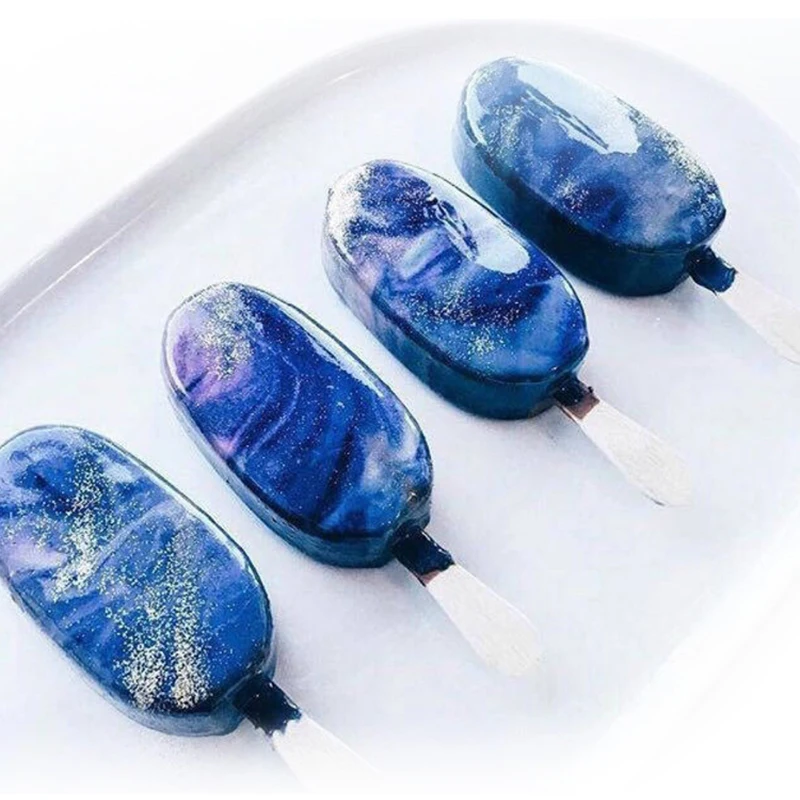 4/8 отверстие Еда силиконовая формочка для мороженого с барабанные палочки DIY