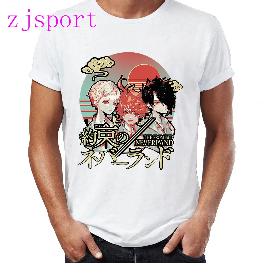 

Retro The Promised Neverland Eyes t shirt Harajuku REN Ray Emma and Norman Anime graphic Soft Oversized Top Female/Man T-shirt