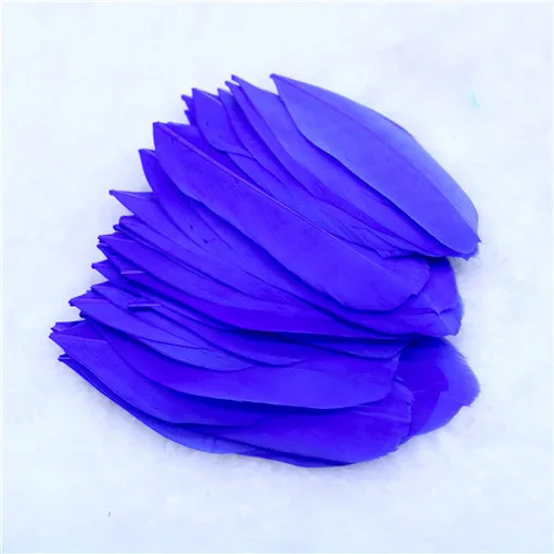 Royal blue 50 шт в наборе, 5-8 см натуральный красочные гусиное перо для украшение ручной работы для изготовления Свадебная вечеринка Декор Аксессуары Свадебные украшения - Цвет: Royal blue