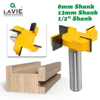 lavie 1pc 4 edge t type slotting cutter woodworking tool router bits for wood industrial grade milling cutter slotting