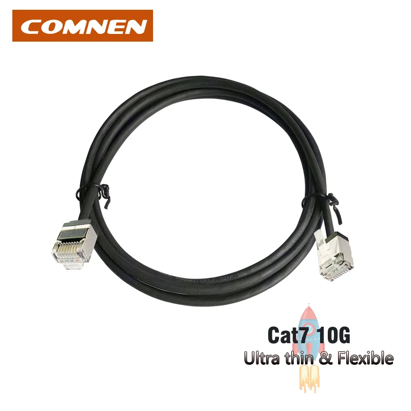Кабель Ethernet COMNEN Cat7 RJ45 Lan-Кабель SSTP короткий загрузчик категории 7 экранированный
