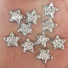50 шт. 16 мм Полимерная серебряная звезда с плоским основанием стразы аппликация Сделай Сам Свадьба Скрапбукинг орнамент ремесла SF216