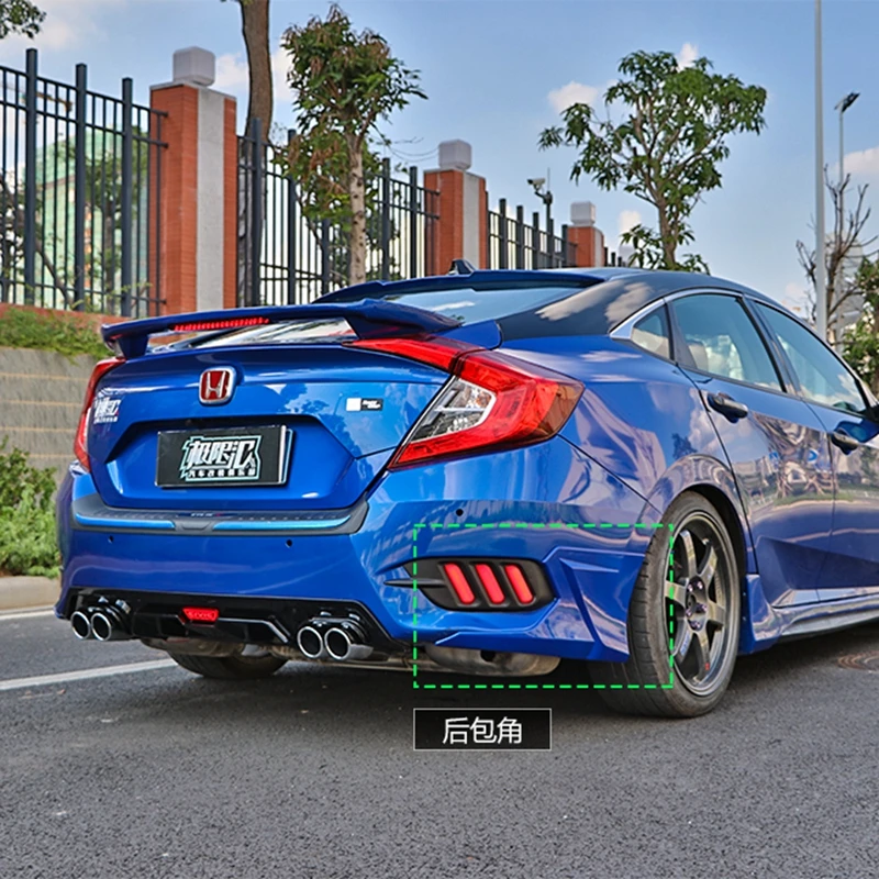 ABS задний бампер губ сплиттер лоскут Cupwings для Hon Da Civic 2015 2016 2017For Honda | Автомобили и
