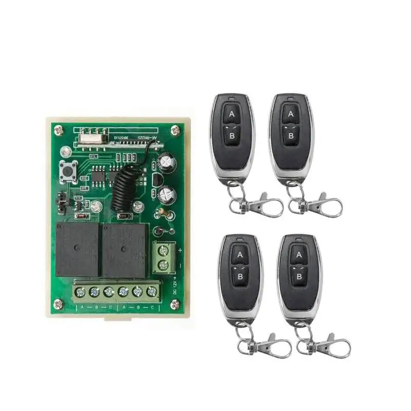 Бытовой Удобный беспроводной пульт дистанционного управления DC12V 2CH RF 4