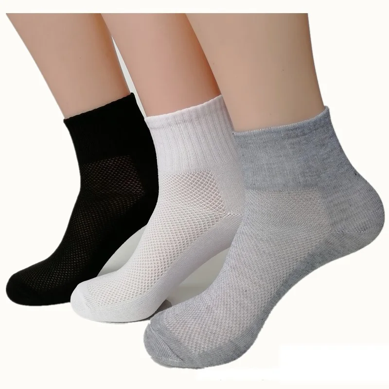 

3/4/5/6Pairs Unisex Women Men Socks Breathable Socks Solid Color Ankle Socks Comfortable Black White Gray Cotton Sock Short