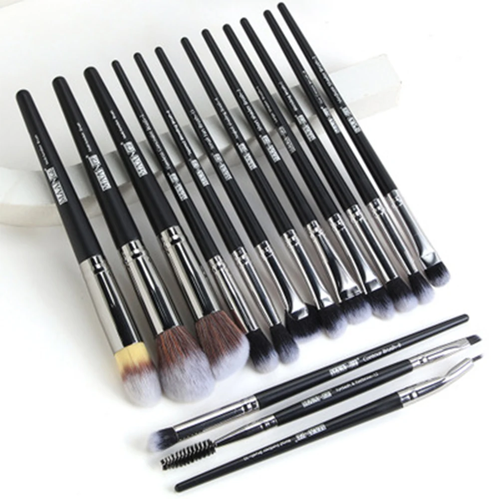 Pro 15 Pcs/Lot Makeup Brushes Set Foundation Eyeshadow Blending Eyeliner Eyelash Eyebrow Brush Beauty Makeup Tools Maquiagem