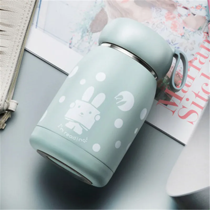 

High Quality 320ML Cartoon Thermos Cup Bottle Children Stainless Steel Vacuum Flasks Thermo Cup Coffee Tea Travel Thermocup