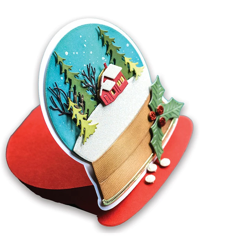 Новинка 2021 рождественские выдвижные металлические штампы в виде хрустального