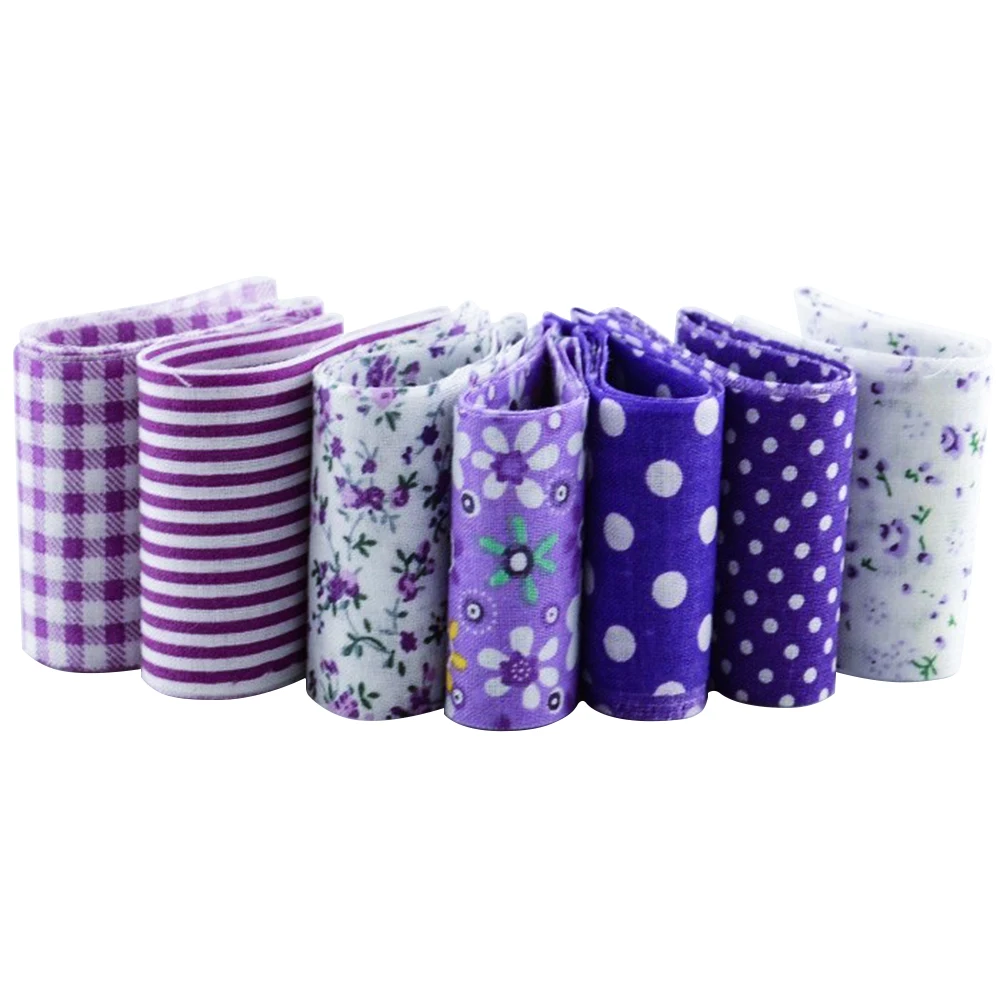 

7 PCS/Lot 5cmx100cm New Arrivals 100% Cotton Jelly Roll Purple Set Quilting Textile Fabric Strips Quilting Doll's Cloths Tildas