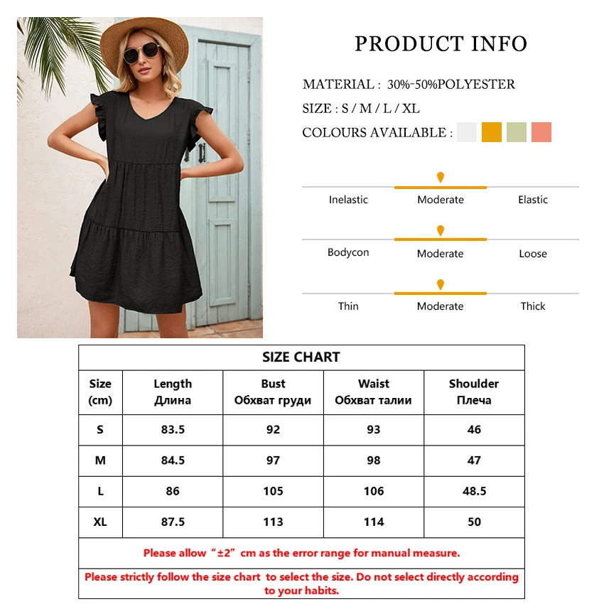 

Clacive Casual Sleeveless Solid Summer Dress Elegant V-Neck Pleated Mini Dress Woman Fashion Loose Robe Women'S Clothing 2021