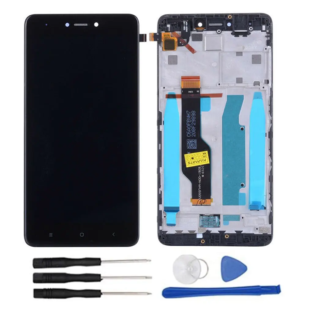 

ЖК-дисплей сенсорный экран в сборе Панель рамка экран дигитайзер запасная часть красный mi Note 4x/note 4 глобальное стекло для Xiao mi