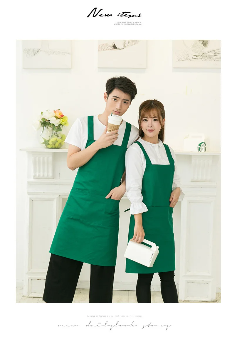 

2021 spring and autumn new family apron Kitchen Apron