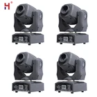 Светодиодная Подвижная головка Gobos 60 Вт, мини Rgbw 4 в 1, точечные светильники, стробоскопы Lyre, светодиодное смешивание для Dj, сценическое освещение, 4 шт.лот