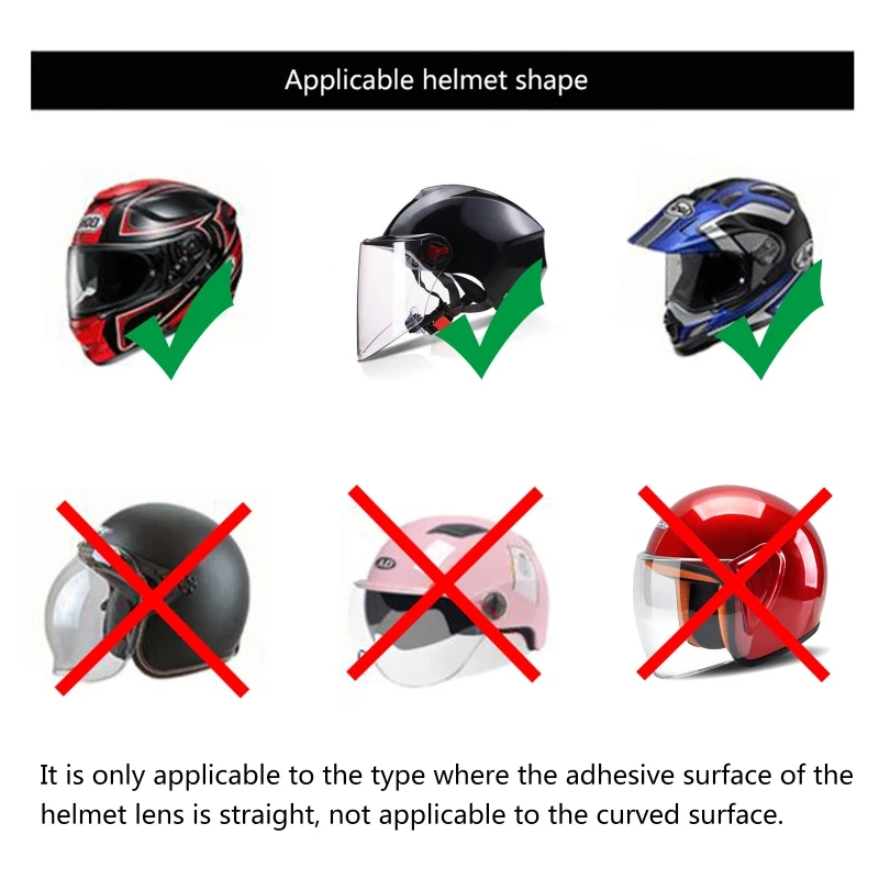 

Universal Rainproof Motorcycle Helmet Lens Film Anti-Fog Protective Clear Shield Sticker for K3 K4 AX8 LS2 HJC MT Helmet