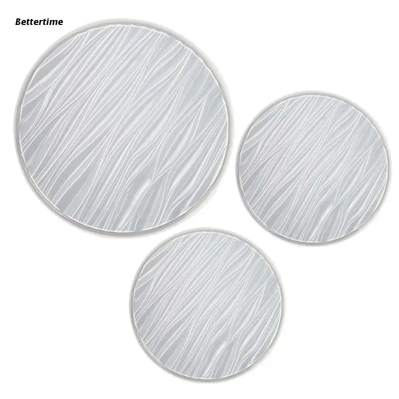 

B36D DIY Crystal Epoxy Mold, Big Wave Fruit Tray Epoxy Resin Mould Coaster Tea Plate Silicone Mold Home Decoration for Handmade