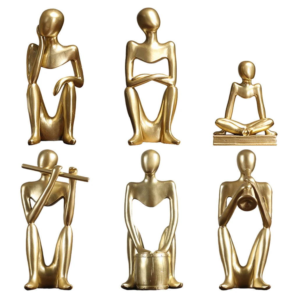 

Современная Скульптура абстрактного человека-мыслителя из смолы, фигурка, Декор