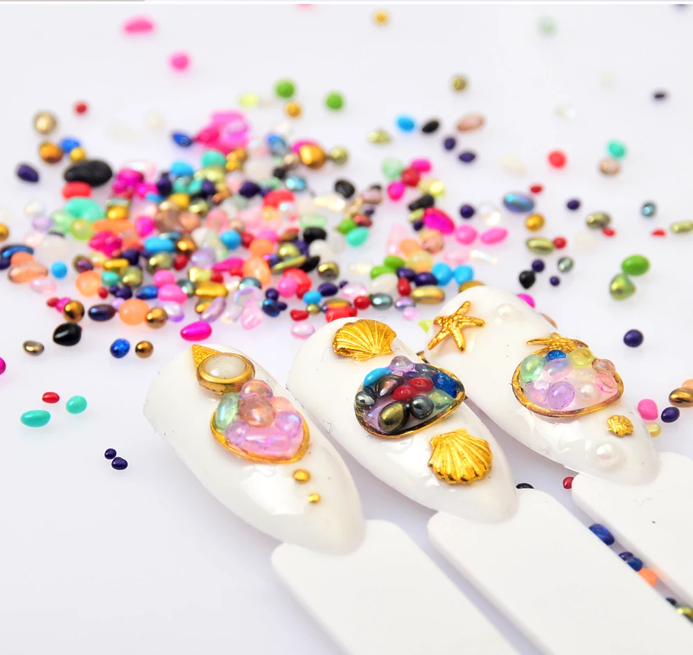 1 коробка естественный неправильной формы камень для дизайна ногтей украшения