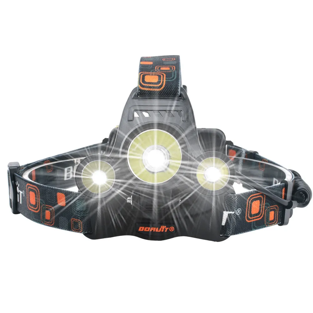 A BORUiT XM-L2 R5 светодиодный налобный фонарь 18650 Батарея USB Зарядное устройство фар 4-режиме Водонепроницаемый налобный фонарь для кемпинга, охоты, фонарик - Испускаемый цвет: A