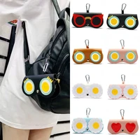 2021 ins women pu leather cute cartoon eye glasses case glasses storage protection sunglass box portable eyewear pouch