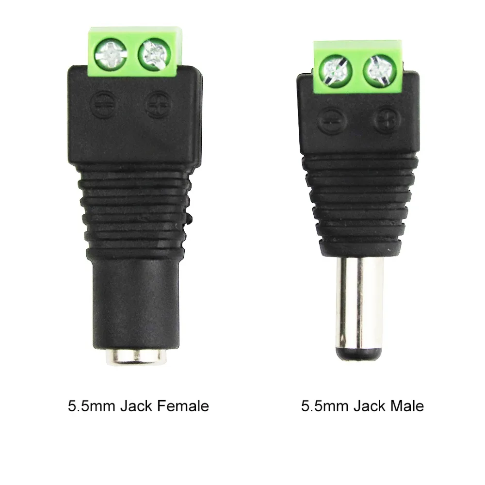 Разъем питания для светодиодной ленты SMD3528 SMD5050 SMD5630 SMD2835 2 1*5 5 мм|Соединители| |