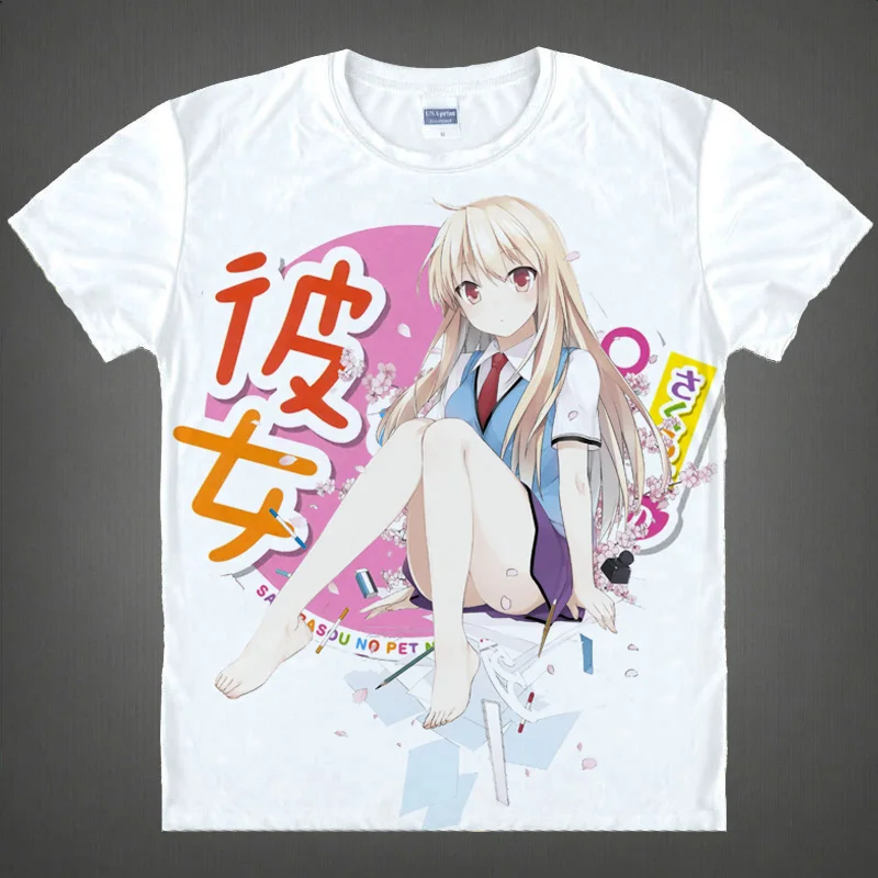 Sakurasou нет домашних животных ПА Kanojo футболка сората Канда печатных футболки с