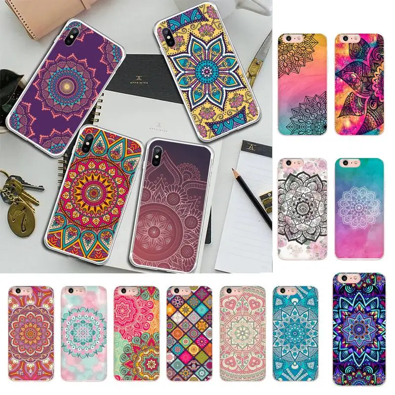 

Vintage Indian Floral Henna Mandala Yoga Ethnic Phone Case For iPhone X XS MAX 6s 7 7plus 8 8 Plus 5 5S se 2020 11 12pro max xr