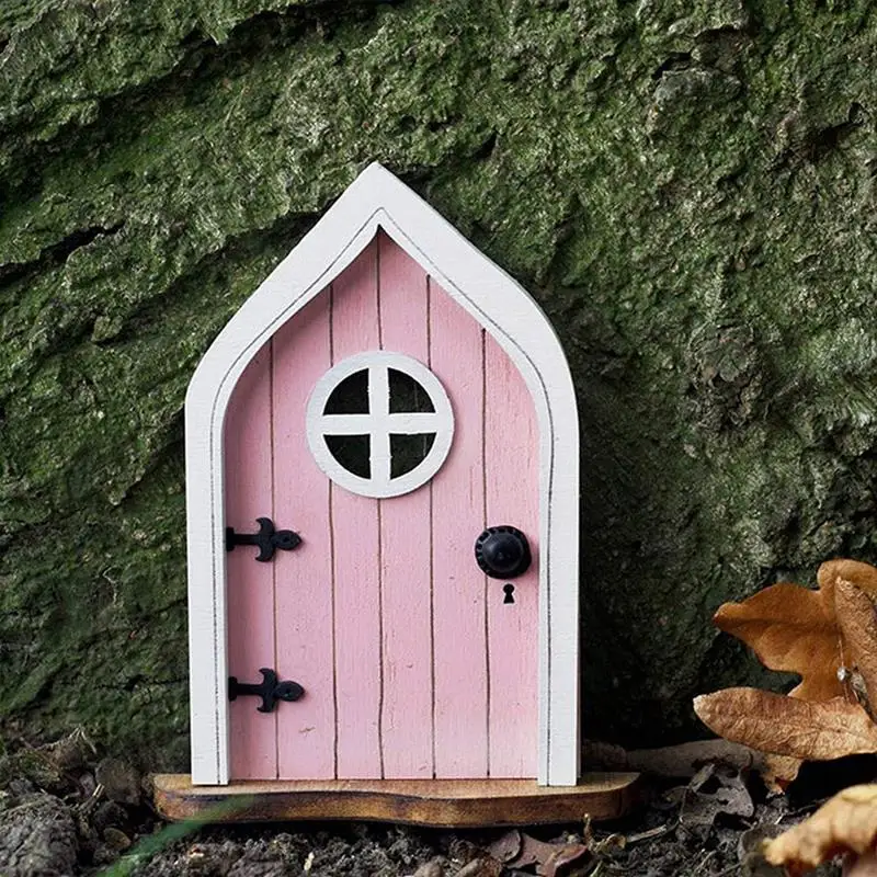 garden fairy gnome elf miniature figurines window door christmas home garden ornaments art sculpture tree house door statue free global shipping