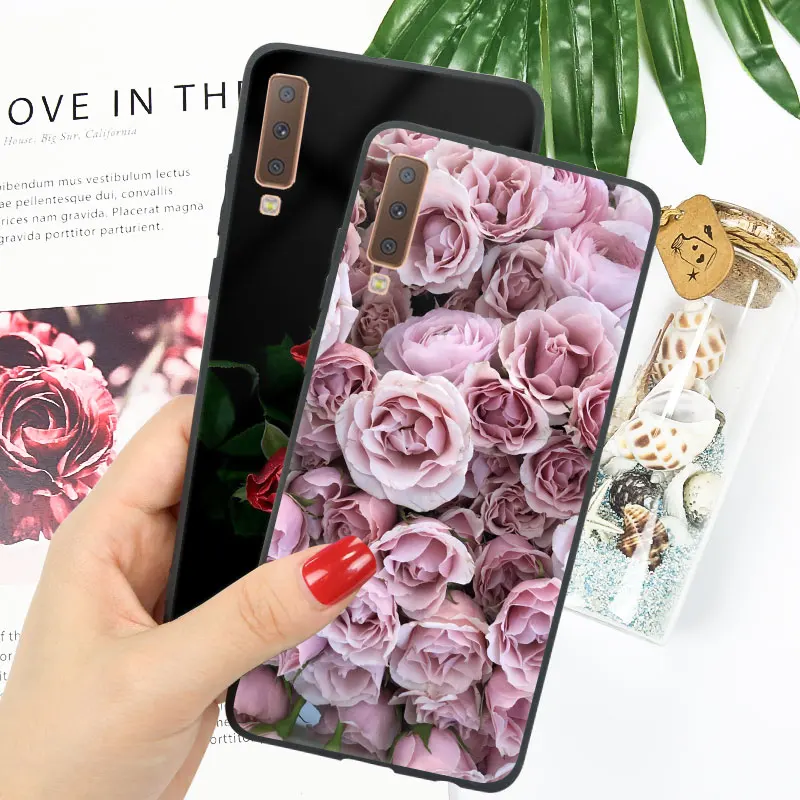 Мягкий ТПУ чехол для samsung A7 чехол силиконовый глянцевый яркий чехол для samsung Galaxy A5 A6 A8 Plus чехол
