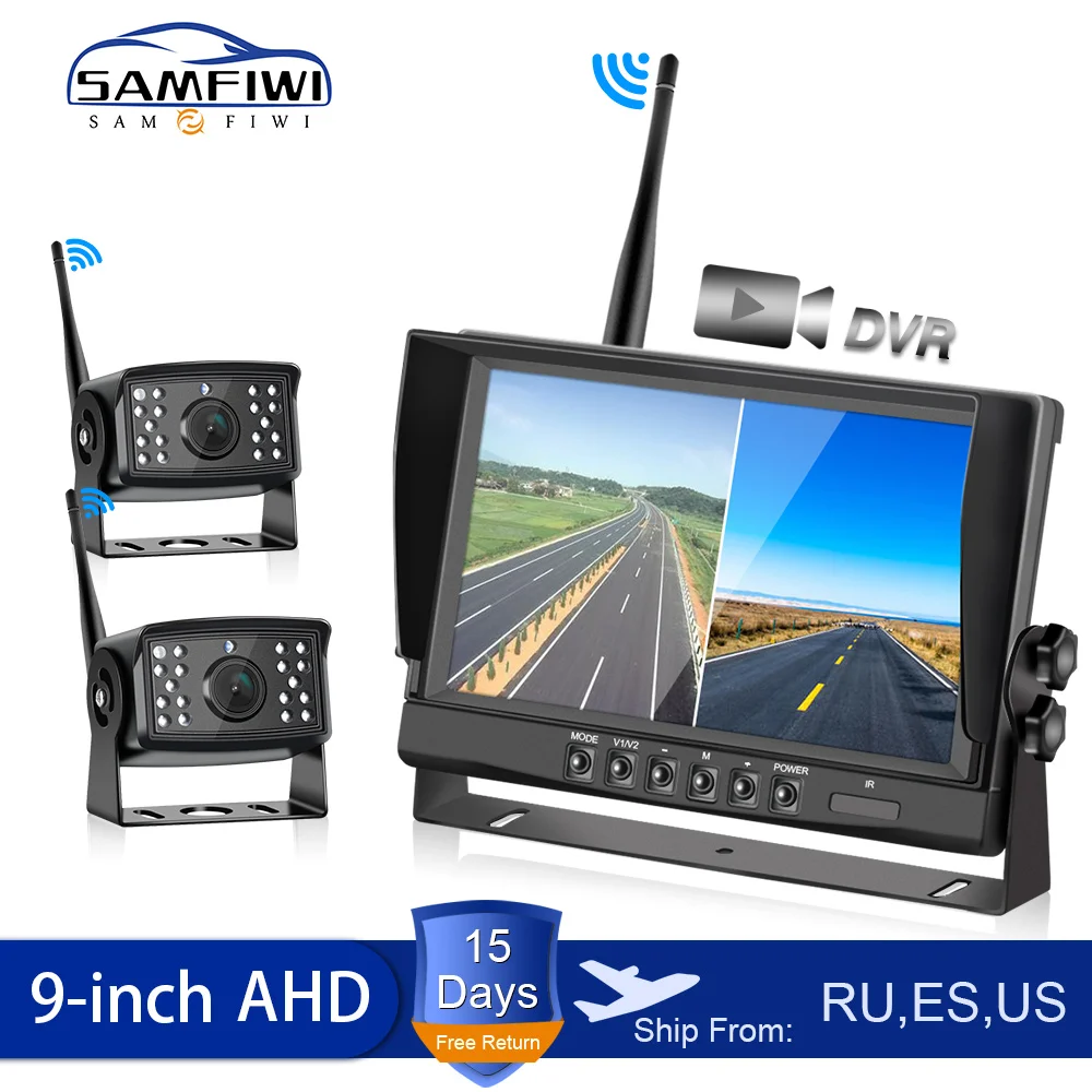 Зеркало заднего вида для автомобиля камера 9 &quot с поддержкой Wi-Fi 360 | Автомобили и