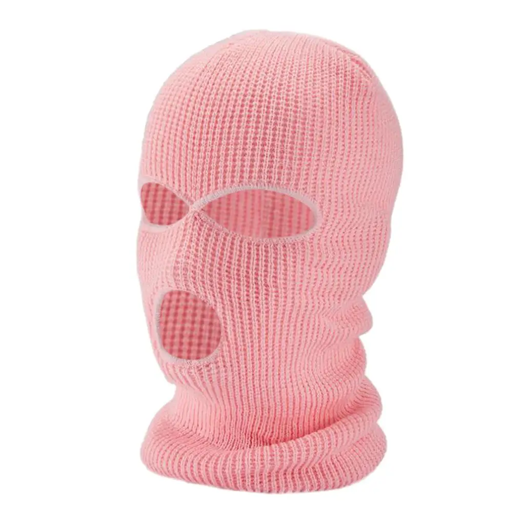

Adult Winter Unisex 3-Hole Balaclava Knit Knitted Full Face Outdoor Sports Men & Women