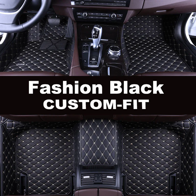 Custom LHD/RHD Leather Car Floor Mats For Audi S4 2018 Year All Weather Full Cover Carpet Rugs Liners