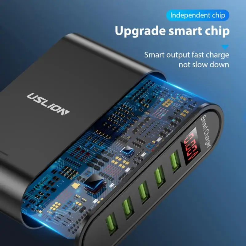 Зарядное устройство с 5 USB-портами для Xiaomi IPhone 12 Pro Max зарядная станция со