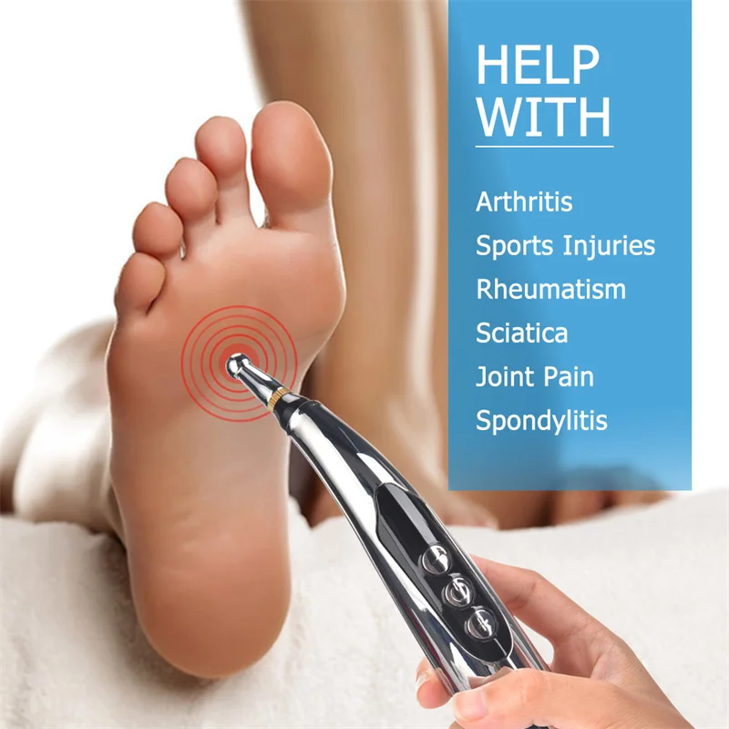 

Electric Acupuncture Point Massage Pen Smart Pulse Meridian Energy Pen Pain Relief for Body Back Neck Massage Tool