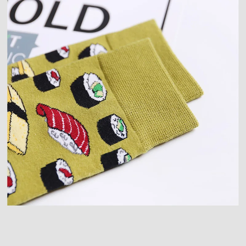 Носки мужские подарки для мужчин Harajuku художественные носки хип-хоп хлопчатобумажные забавные носки фруктовые дышащие впитывающие Пот спортивные носки