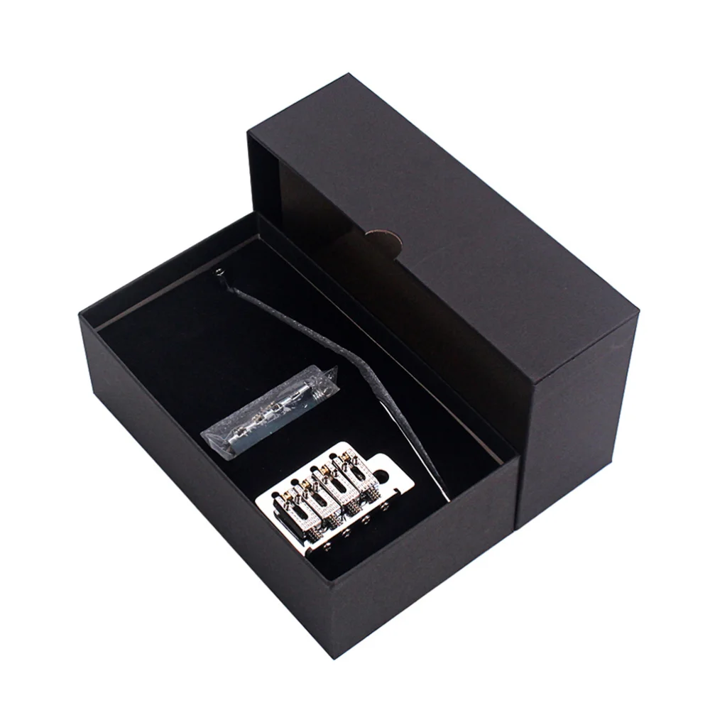 

4 String Metal Durable Saddle Bridge Strain Plate Bridge for Musical Instrument Replacement Guitar Tremolo System (Silver)