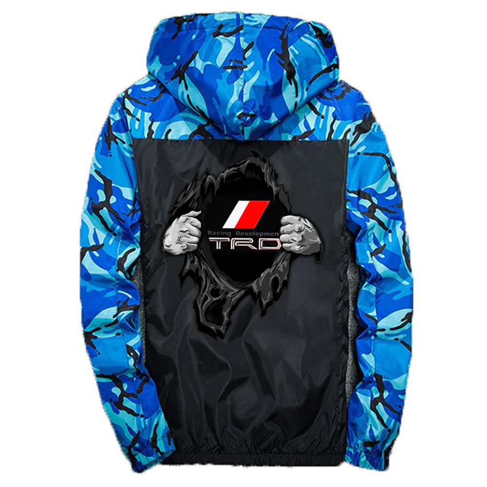

New Autumn Men's Toyota TRD Car Logo Windbreaker Jacket Casual Hoodies Slim Handsome Sport Splicing Clothing Harajuku Coats