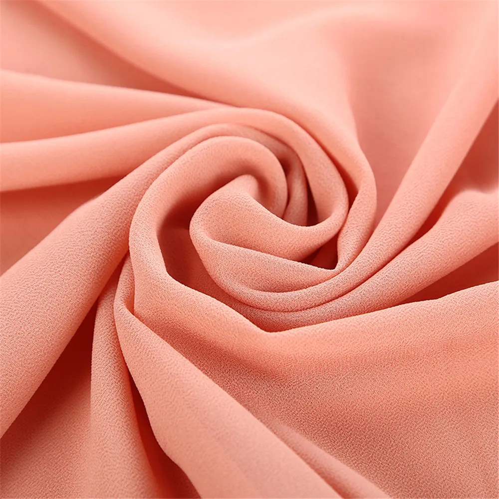 

New Fashion Solid Color Plain Scarf Bubble Chiffon Hijab Wrap Shawls Muffler Muslim Hijabs Outdoor Sunscreen Accessories