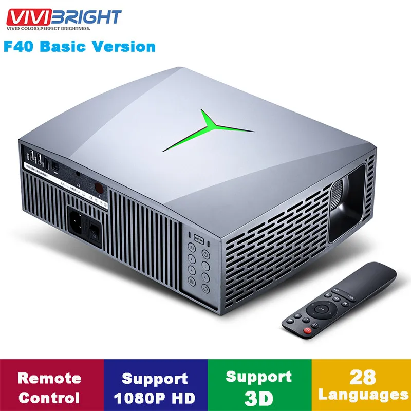 Светодиодный ЖК проектор VIVIBright F40 Full HD 1080P видеоплеер 3D с дистанционным