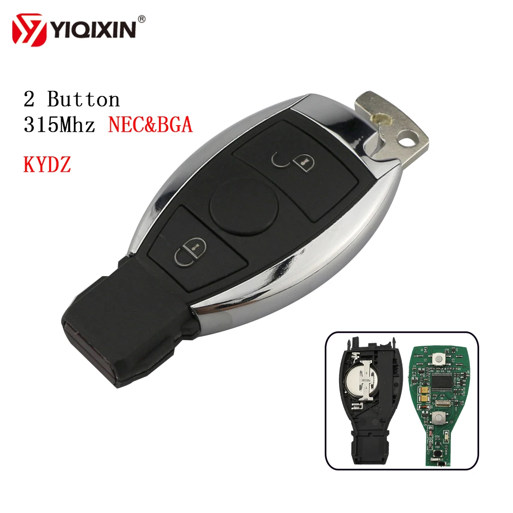 Ключ дистанционного управления YIQIXIN 2 кнопки 315 мгц для Mercedes Benz A E S G CLK SLK ML 2000 NEC &