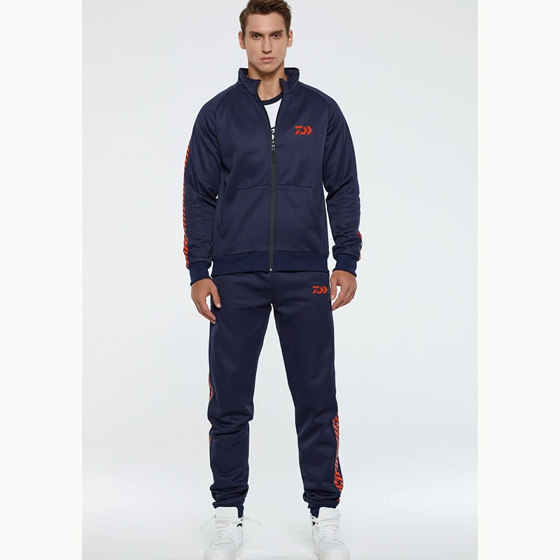 

Daiwa Spring Autumn 2020 Fishing Suit Cotton Outdoor Camping Hiking Sport Set Striped Clothes Fishing Jacket Pants Suit Eurocode