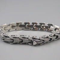 s925 sterling silver bracelet for men 9mm dragon pattern shape lucky men domineering silver bracelet 20cml boyfriend gift