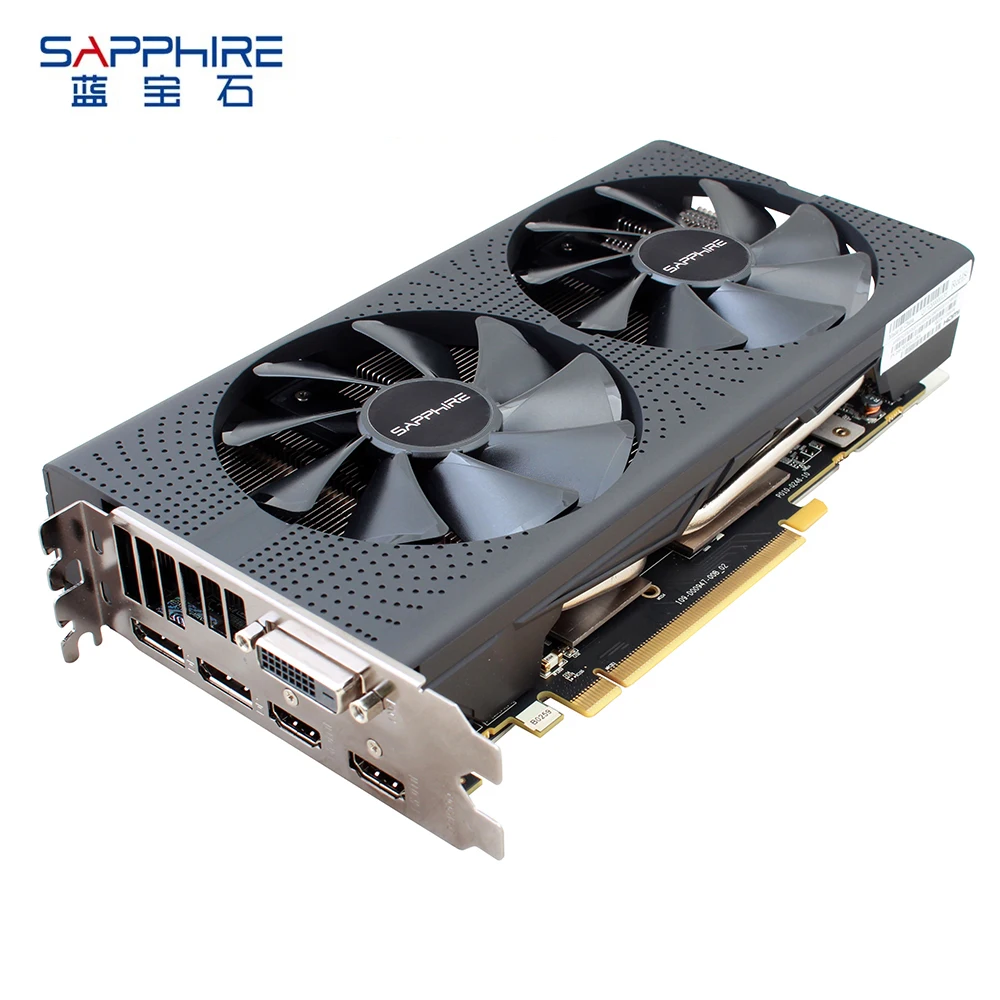 Видеокарта SAPPHIRE AMD Radeon RX 580 8GB GDDR5 256bit RX580 PCI для настольных ПК, игровая видеокарта для игр, используемые карты Deaktop