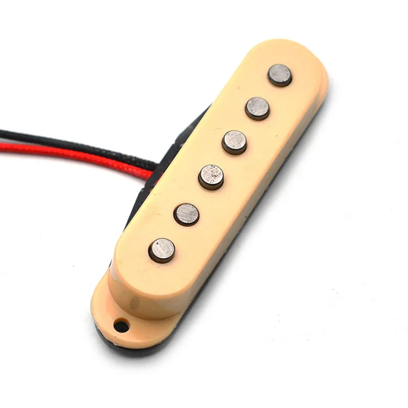 alnico 5 single coil versetzt top faser spule pickup elektrische gitarre pickup neckmittebrücke 505052mm für fd gitarre gelb free global