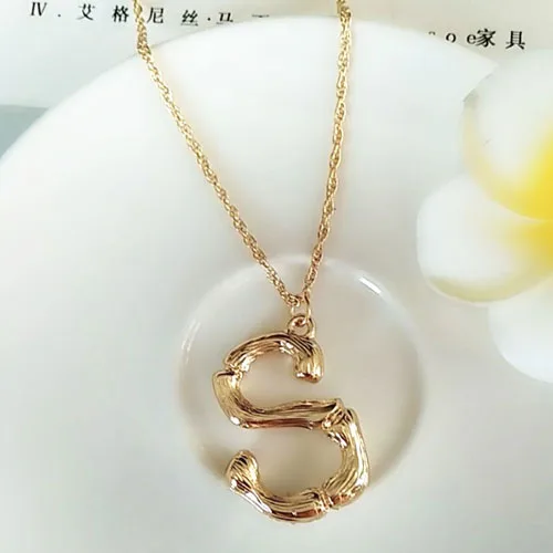 26 буквенная вешалка ketting gouden hamer metaal A-Z eerste minimalistische mode вешалка Twist ketting sieraden