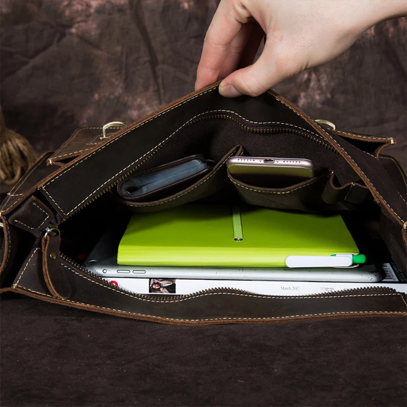 

bandolera men's leather work bag