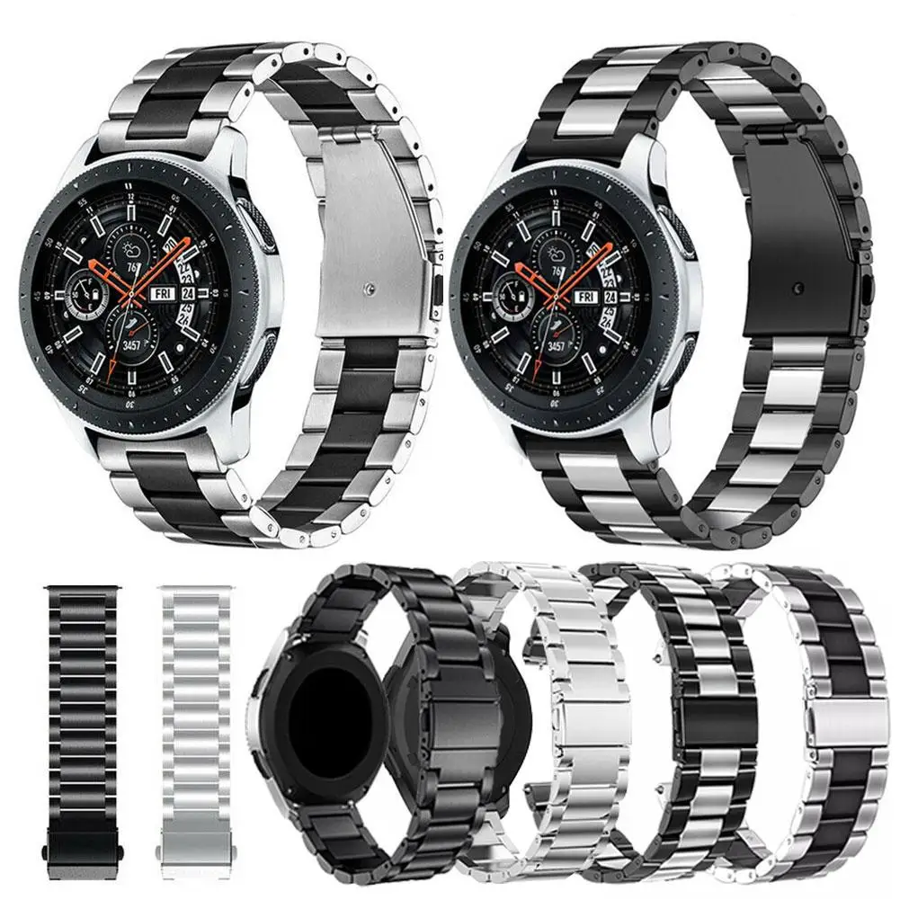 Новейший 20 мм 22 ширина нержавеющей стали ремешок для samsung gear Sport S2 S3 Galaxy 42 46 часов