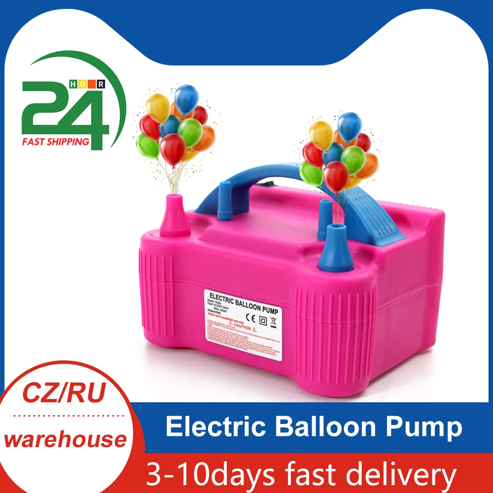Электрический насос для воздушных шаров 220 240 в мощный надувной с двумя насадками